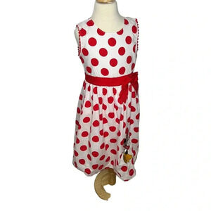 Disney Store photos Minnie Mouse polka dot appliqué mirror dress sz Lg 10